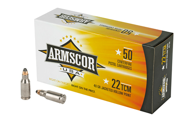 Armscor 22tcm 40gr Jhp 50 โ Armscor 22tcm 40gr Jhp 50