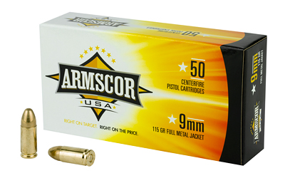 Armscor 9mm 115gr Fmj 50 โ Armscor 9mm 115gr Fmj 50
