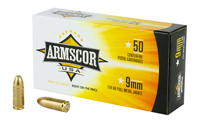 Armscor 9mm 124gr Fmj 50 โ Armscor 9mm 124gr Fmj 50