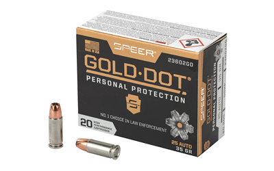 Spr Gold Dot 25acp 35gr Hp 20 โ Spr Gold Dot 25acp 35gr Hp 20