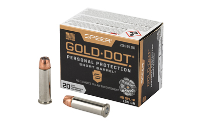 Spr Gold Dot 38s+p 135g Hp Sb 20 โ Spr Gold Dot 38s+p 135g Hp Sb 20