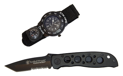 Cbg S&w Extreme Ops Knife/watch Blk โ Cbg S&w Extreme Ops Knife/watch Blk