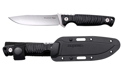 Cold Stl Razortek 4" Blk W/sheath โ Cold Stl Razortek 4" Blk W/sheath