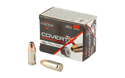 Fiocchi Covertx 9mm 124gr Jhp 20 โ Fiocchi Covertx 9mm 124gr Jhp 20