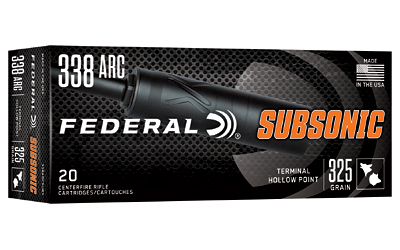 Fed Subsonic 338arc 325gr Hp 20 โ Fed Subsonic 338arc 325gr Hp 20