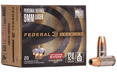 Fed Hydra-shok 9mm 124gr Hp 20 โ Fed Hydra-shok 9mm 124gr Hp 20