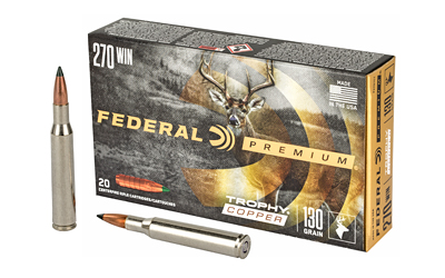 Fed Prm 270win 130gr Trphy Copper 20 โ Fed Prm 270win 130gr Trphy Copper 20