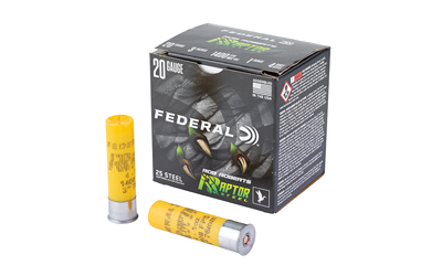 Fed Raptor Steel 20ga 3" 1oz #4 25 โ Fed Raptor Steel 20ga 3" 1oz #4 25