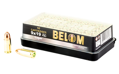 Belom 9mm 124gr Fmj Brass 50 โ Belom 9mm 124gr Fmj Brass 50