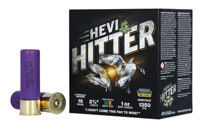 Hevi-hitter 16ga 2.75" 1oz #2 Tg/stl โ Hevi-hitter 16ga 2.75" 1oz #2 Tg/stl