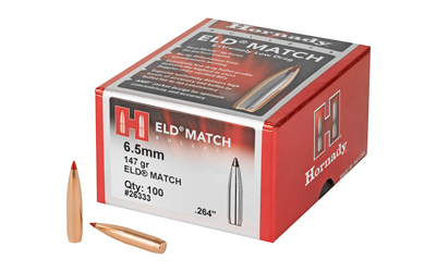 Hrndy Eld-m 6.5mm .264 147gr 100ct โ Hrndy Eld-m 6.5mm .264 147gr 100ct