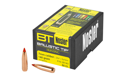 Nosler 7mm 140gr Ballistic Tip 50ct โ Nosler 7mm 140gr Ballistic Tip 50ct
