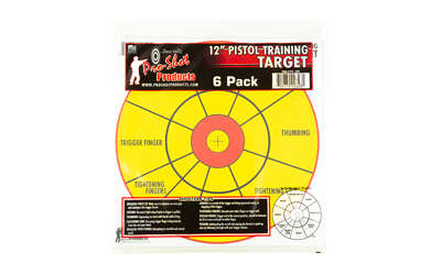 Proshot 12" Bullseye Pistol Trng 6pk
