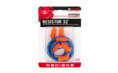 Radians Corded Earplugs 3pk Orange โ Radians Corded Earplugs 3pk Orange
