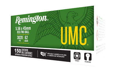 Rem Umc 556nato 62gr 855 Fmj 150 โ Rem Umc 556nato 62gr 855 Fmj 150