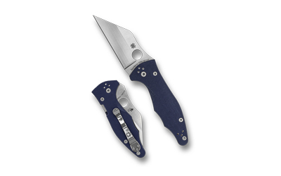 Spyderco Yojimbo 2 G10 3.2" Blu/slv — Spyderco Yojimbo 2 G10 3.2" Blu/slv