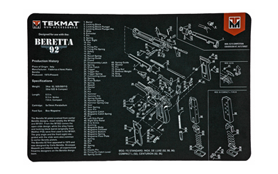 Tekmat Pistol Mat Beretta 92 Blk