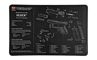 Tekmat Pistol Mat For Glk 42/43 Blk