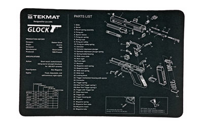 Tekmat Pistol Mat For Glock 17 Blk