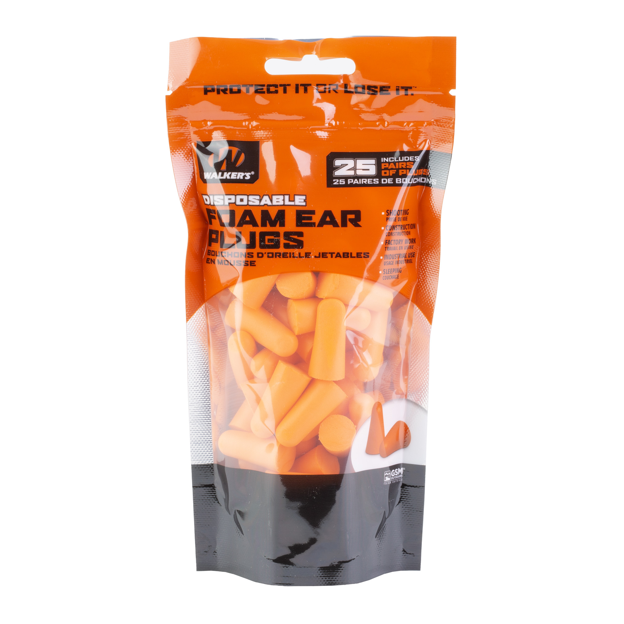 Walker's Foam Ear Plugs 25 Pairs Org โ Walker's Foam Ear Plugs 25 Pairs Org
