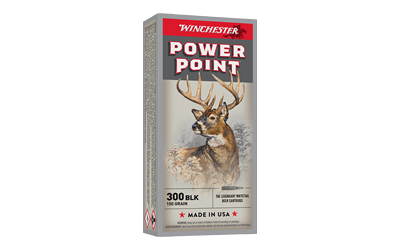 Winchester POWER-POINT, 300 Blackout, 150 Grain, 20 Round Box — Winchester POWER-POINT, 300 Blackout, 150 Grain, 20 Round Box
